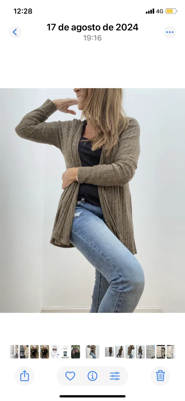 Cardigan de mujer, con capucha, color verde militar, tejido de punto, morley, ideal para usar en otoño e invierno. Perfecto para un look casual y cómodo.
