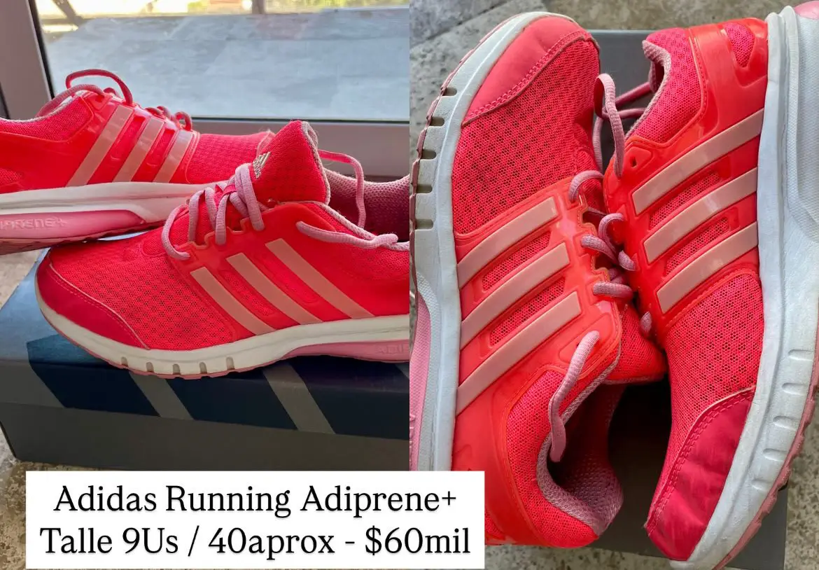 Zapatillas Adidas Running Adiprene+ para mujer, talle 9 US / 40. Color naranja fluo. Ideales para running y actividades deportivas.