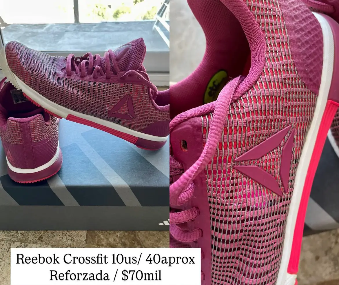 Zapatillas Reebok Crossfit, talle 10 US / 27 cm, reforzadas, ideales para entrenamientos y uso diario. Diseño moderno y cómodo.