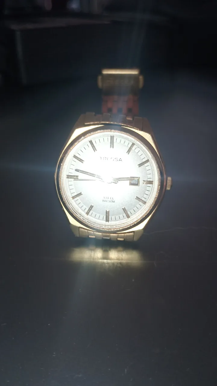 Reloj Tressa Angra D, analógico, sumergible 50m, con malla de acero inoxidable.