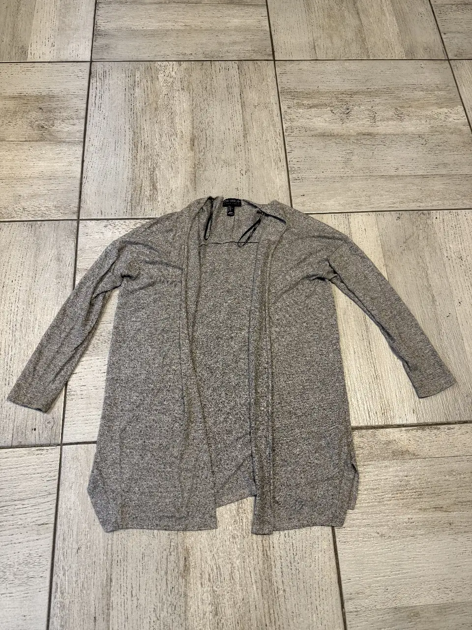 cardigan sweater abierto forever 21 talle xxl plus size va para xl o l en oversized gris jaspeado tipo lanilla largo muy buen estado