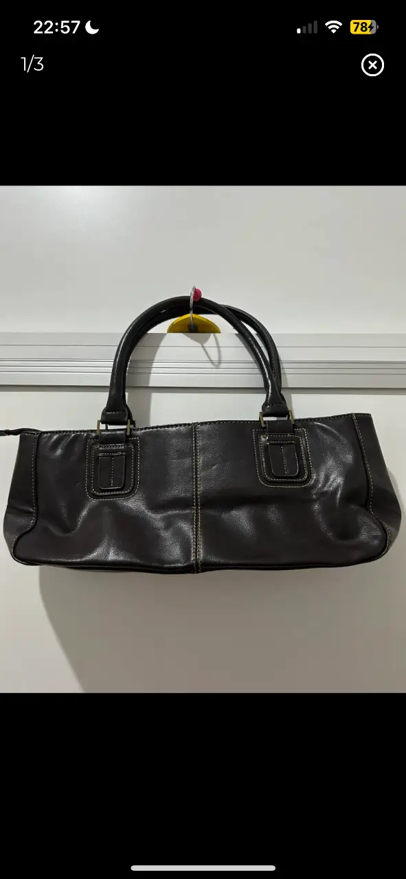 cartera de hombro marrón oscuro. nueva ancho 36cm, profundidad 12cm, alto 16cm 