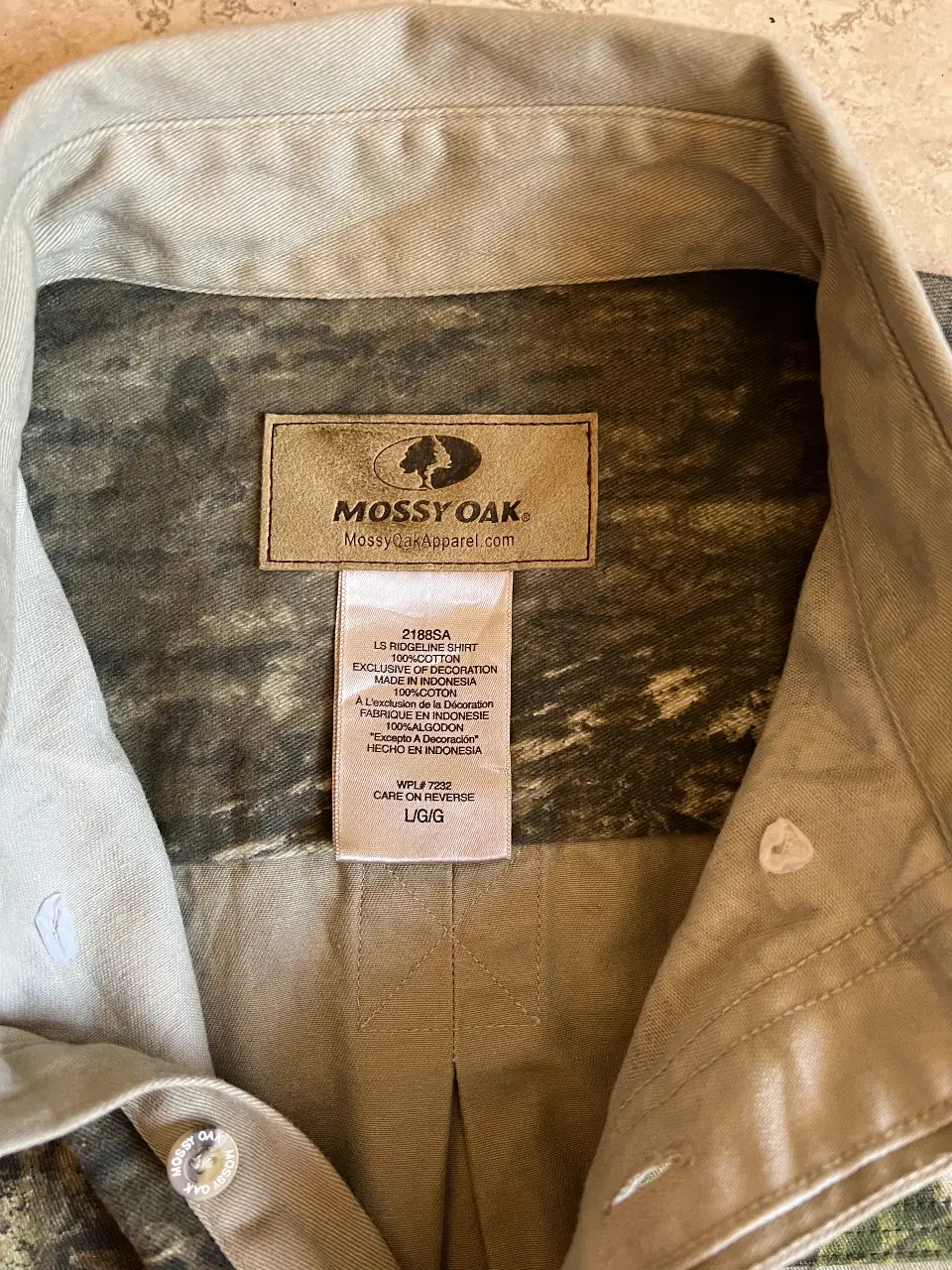 Camisa Mossy oak - Vista 3