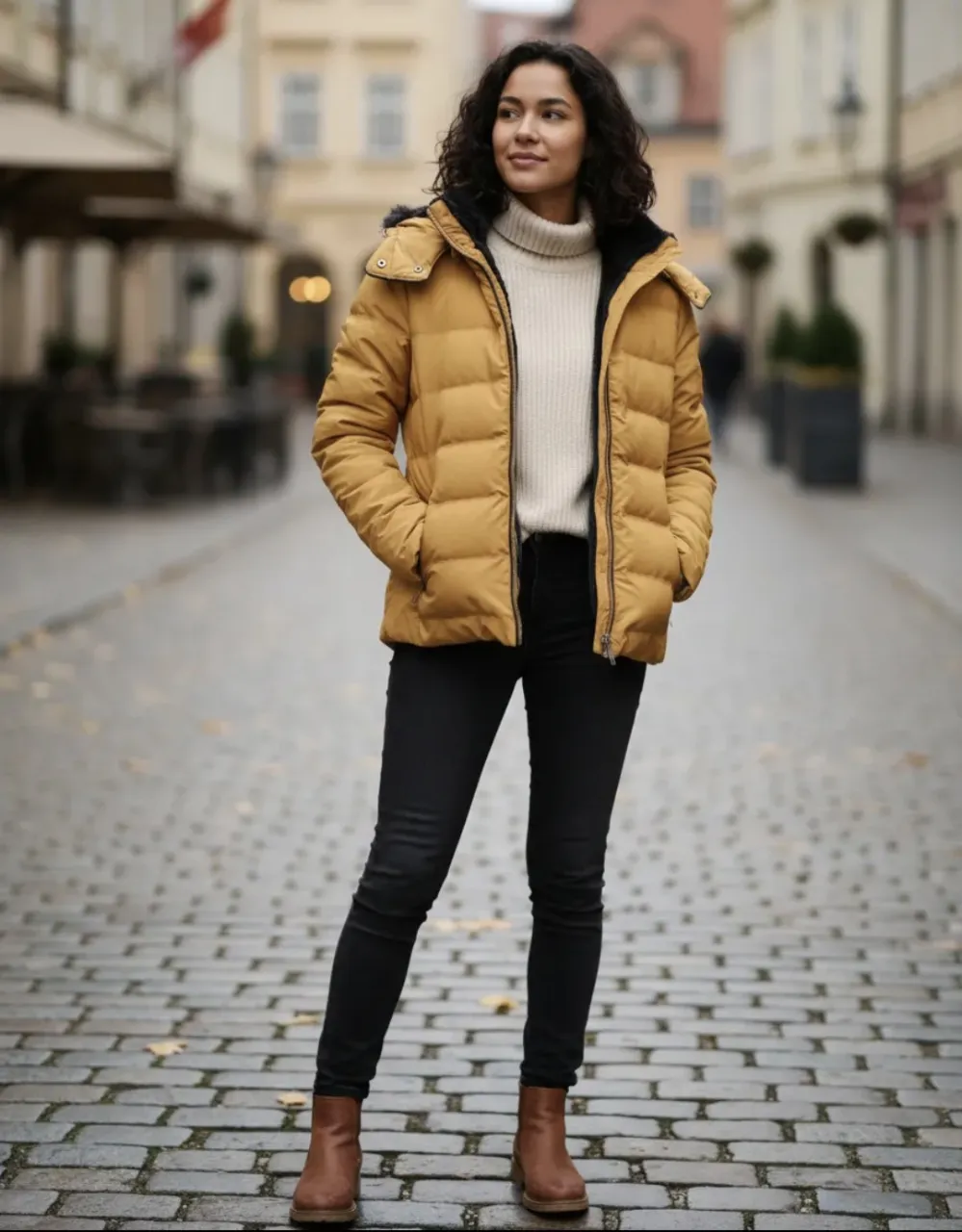 Campera puffer amarilla/mostaza con capucha forrada en piel sintética, capucha desmontable, polar por todos lados. Importada Zara europa. Ideal para el frío, con cierre y bolsillos frontales. Perfecta para un look casual y abrigado. Talle S/M. como NUEVA, un solo uso.