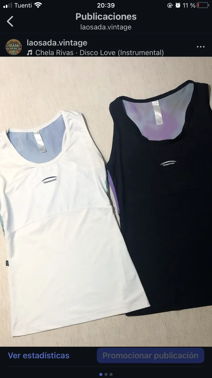 Musculosas deportivas con estampa camuflada en la espalda. Ideales para entrenar o para un look casual y cómodo. Las dos a 18mil