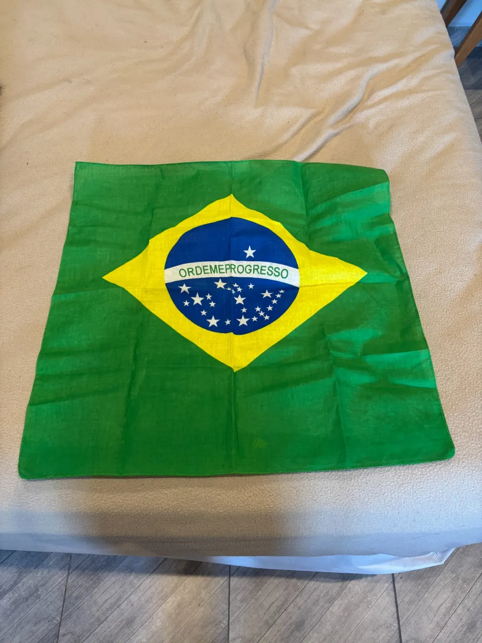 Bandera de Brasil, ideal para coleccionistas o para alentar a la selección. Sus colores vibrantes y diseño icónico la hacen destacar.