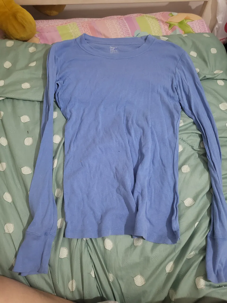 Remera manga larga azul