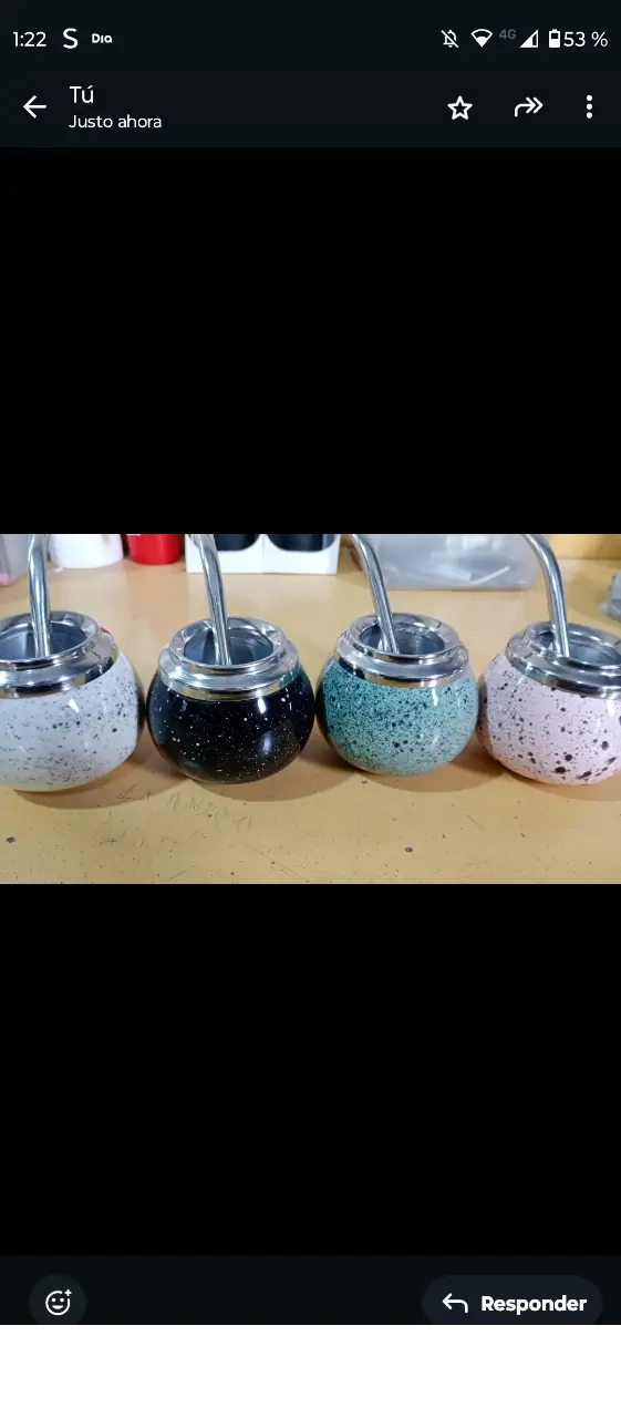 Juego de mates artesanales con diseño moteado en varios colores. Incluye bombilla. ventas por mayor y más modelos (catálogo directa de fabrica)envios punto de encuentro