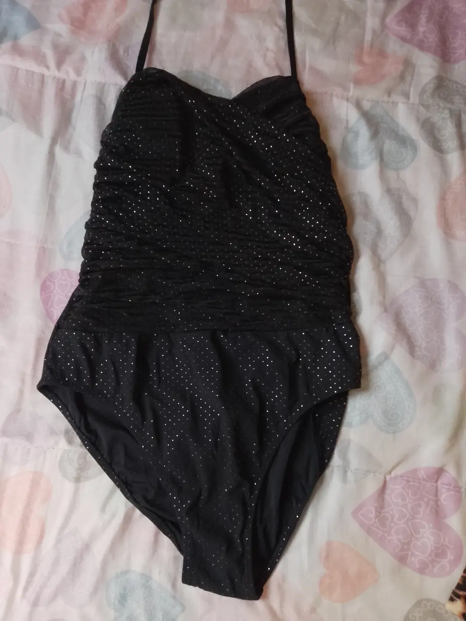 bodies talle grande  enterizo negro con detalles brillantes. Ideal para lucir en fiestas  con un toque de glamour.