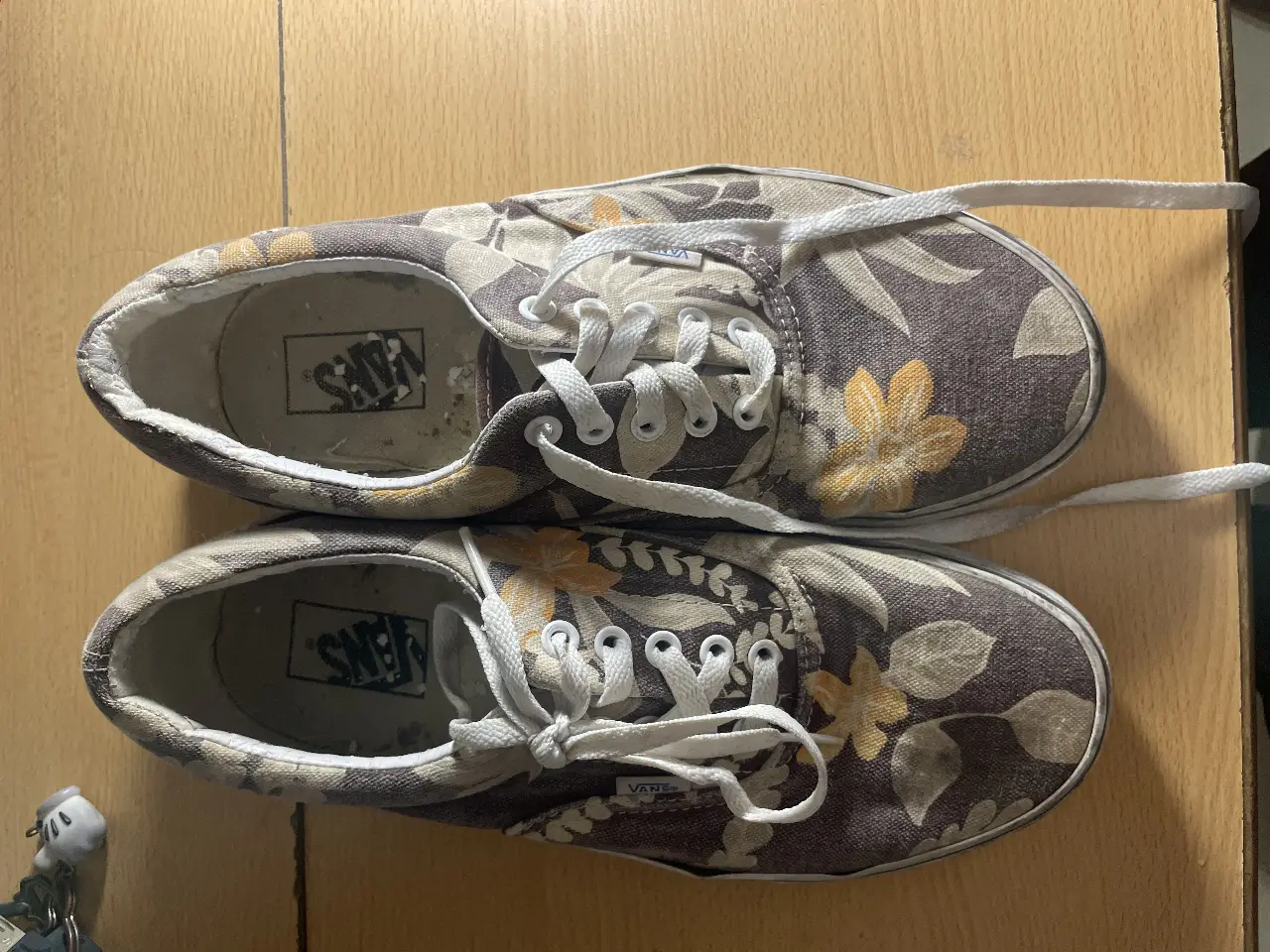 Zapatillas Vans con estampado floral en tonos marrones y amarillos. Ideales para un look casual y cómodo.