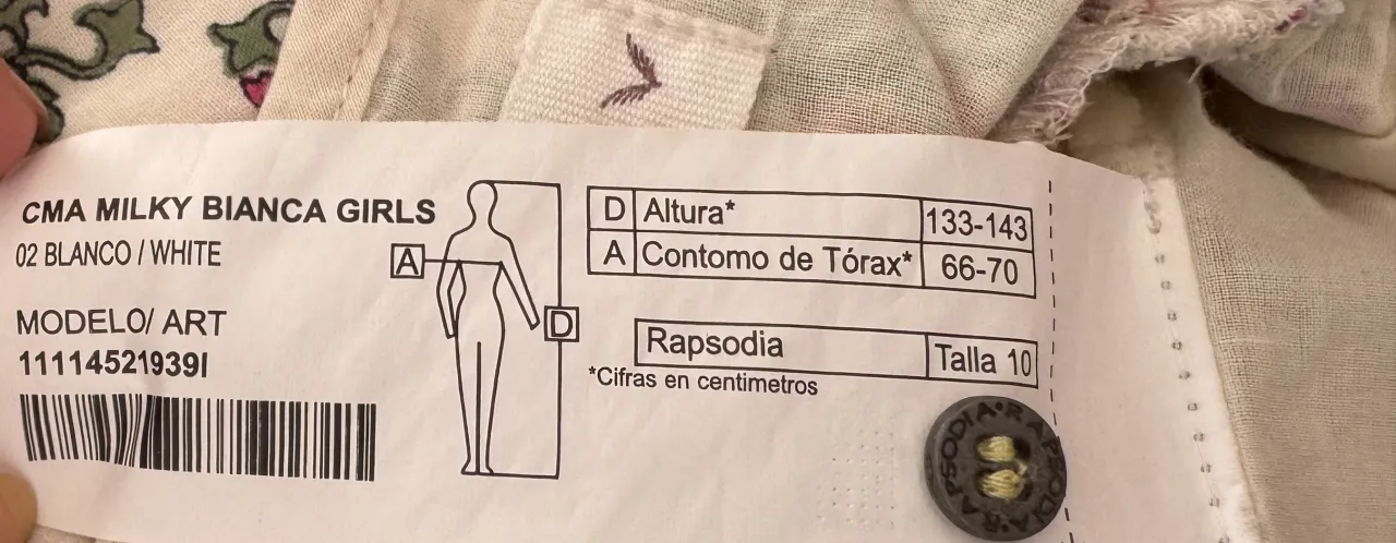 Camisa manga corta Rapsodia girls - Vista 5