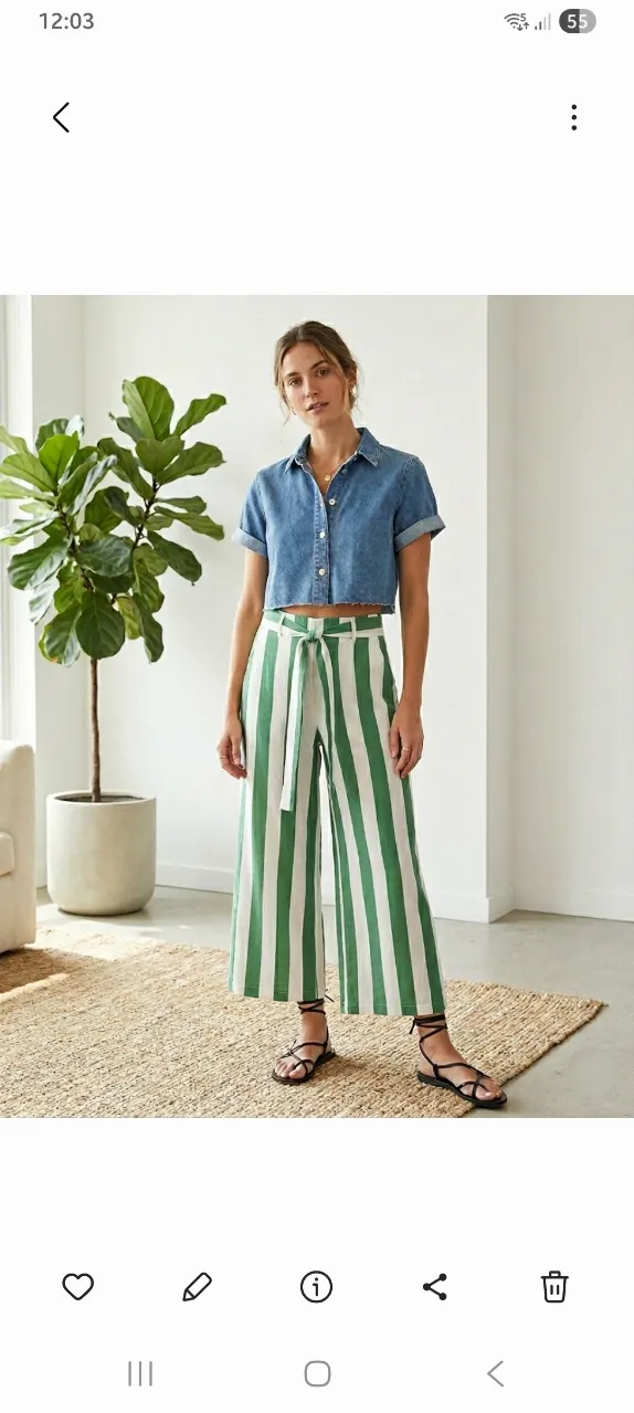 LARGO 100, TIRO 29, CINTURA 38, CADERA 60. CON BOLSILLOS, DE LINO Y RAYON.