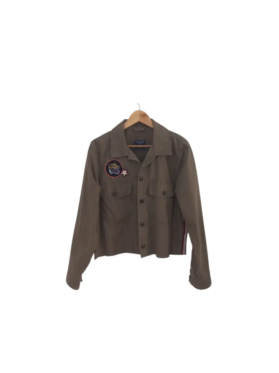 SACO CAMISA DE MUJER ABERCROMBIE & FITCH TALLE XL. LARGO 55  AXILA 56, CADERA 55, HOMBRO 43, MANGAS 63. ALGODON.