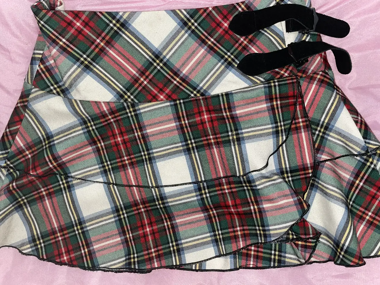 Pollera escocesa paula cahen d’anvers  con hebillas negras 