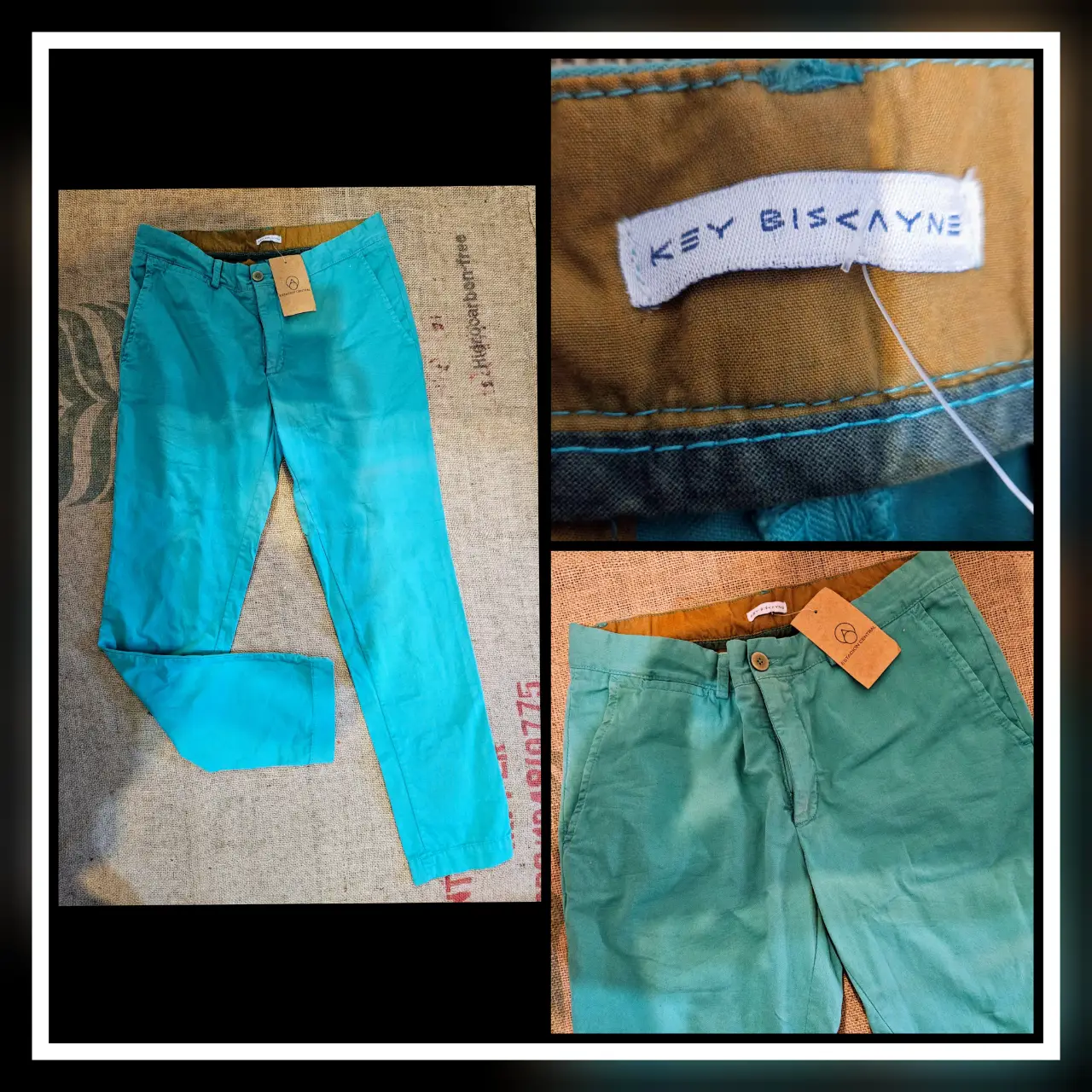 Pantalón , color turquesa. Marca Key Biscayne. Talle 40. Ideal para un look casual y fresco.