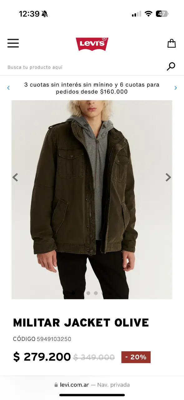 Campera Levi's - Vista 3