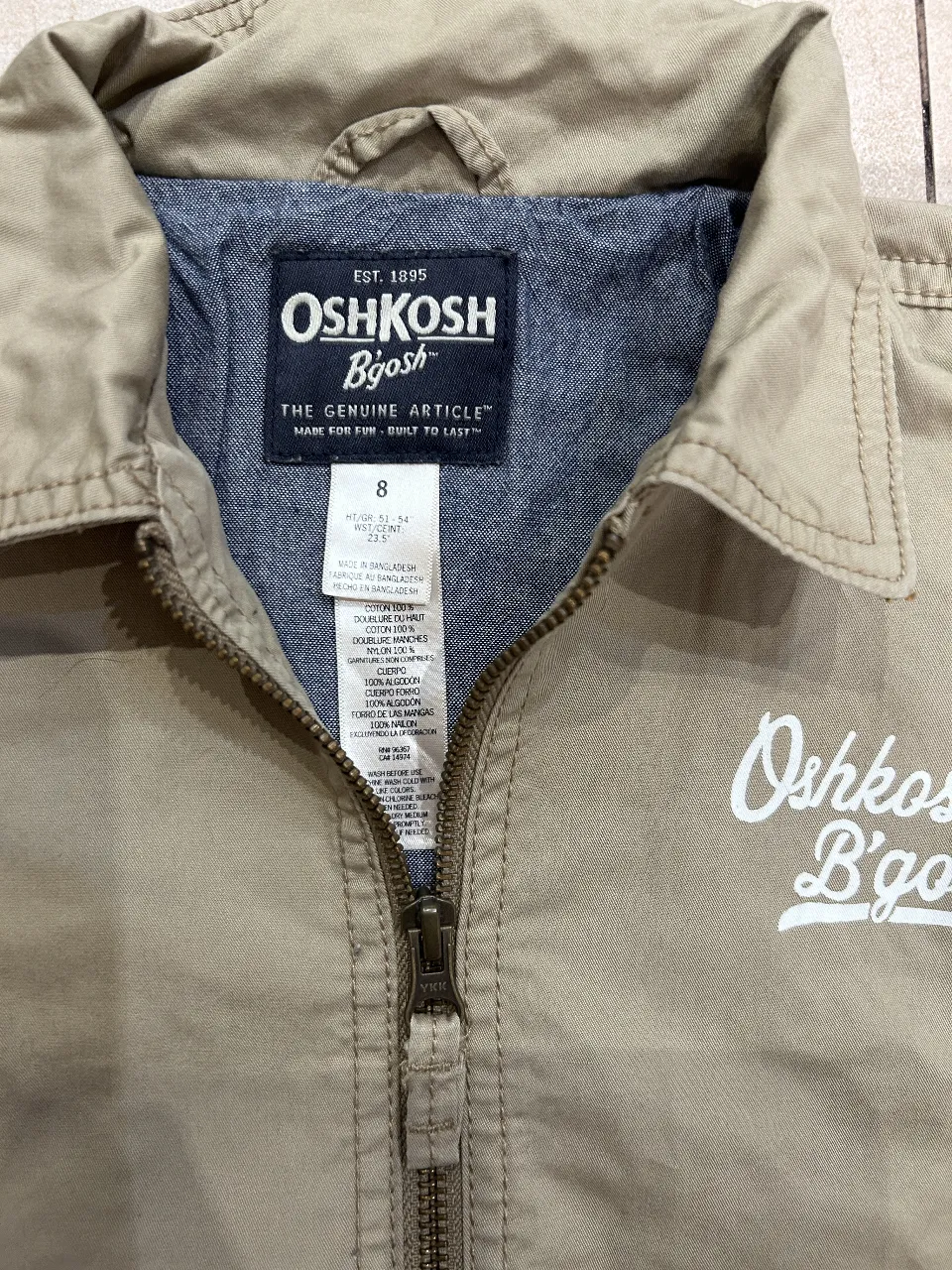 Campera bomber Oshkosh - Vista 2
