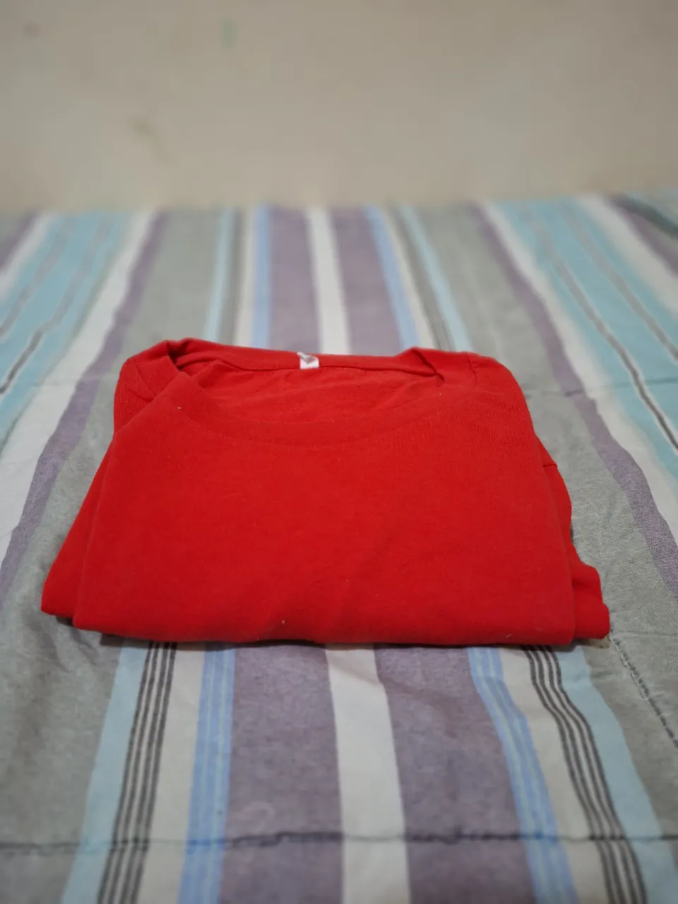 Remera manga larga roja, ideal para un look casual y cómodo. Perfecta para combinar con jeans o pantalones.