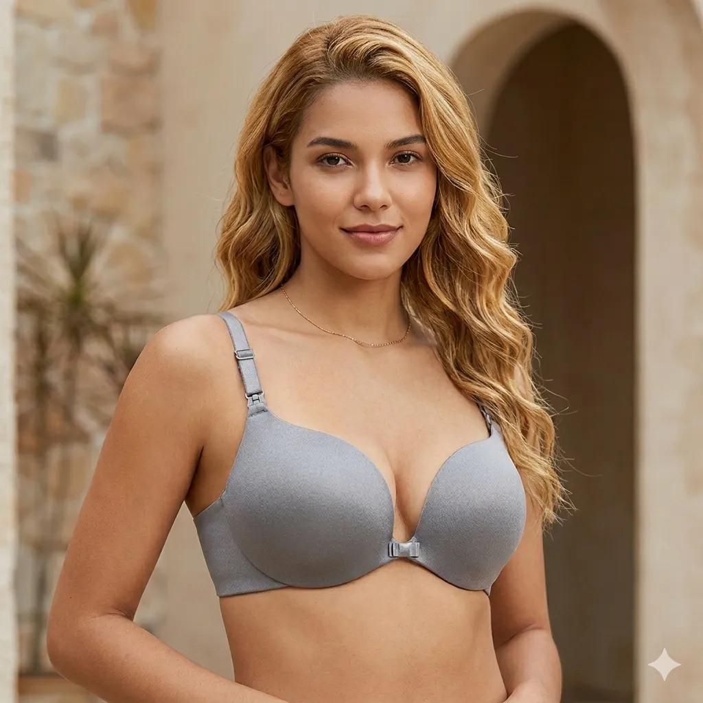 Corpiño gris Victoria Secret 32B

 Con push up  y breteles regulables.