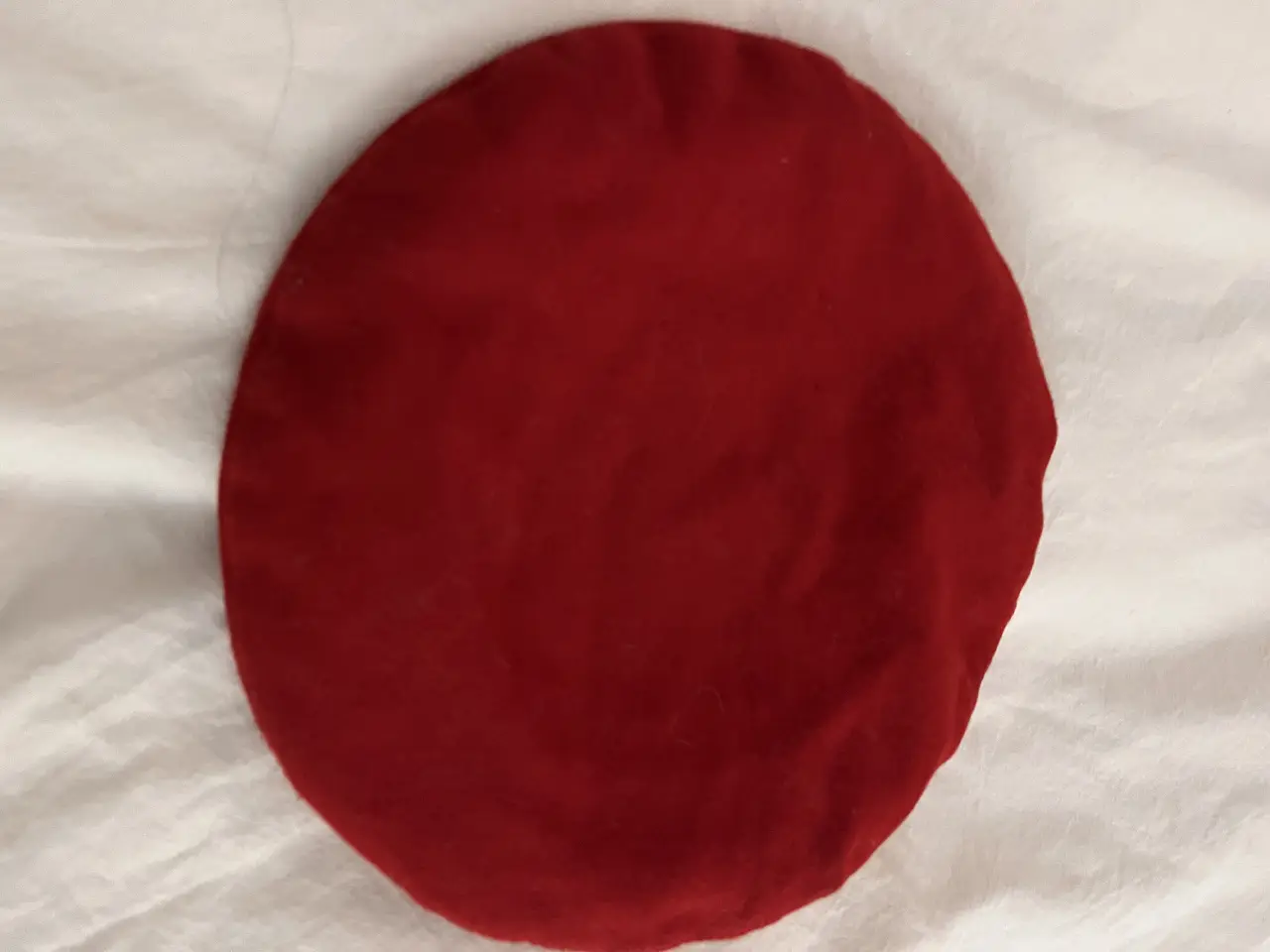 Boina roja de fieltro, ideal para complementar cualquier look con un toque de estilo y calidez. Perfecta para el invierno. Pura lana.