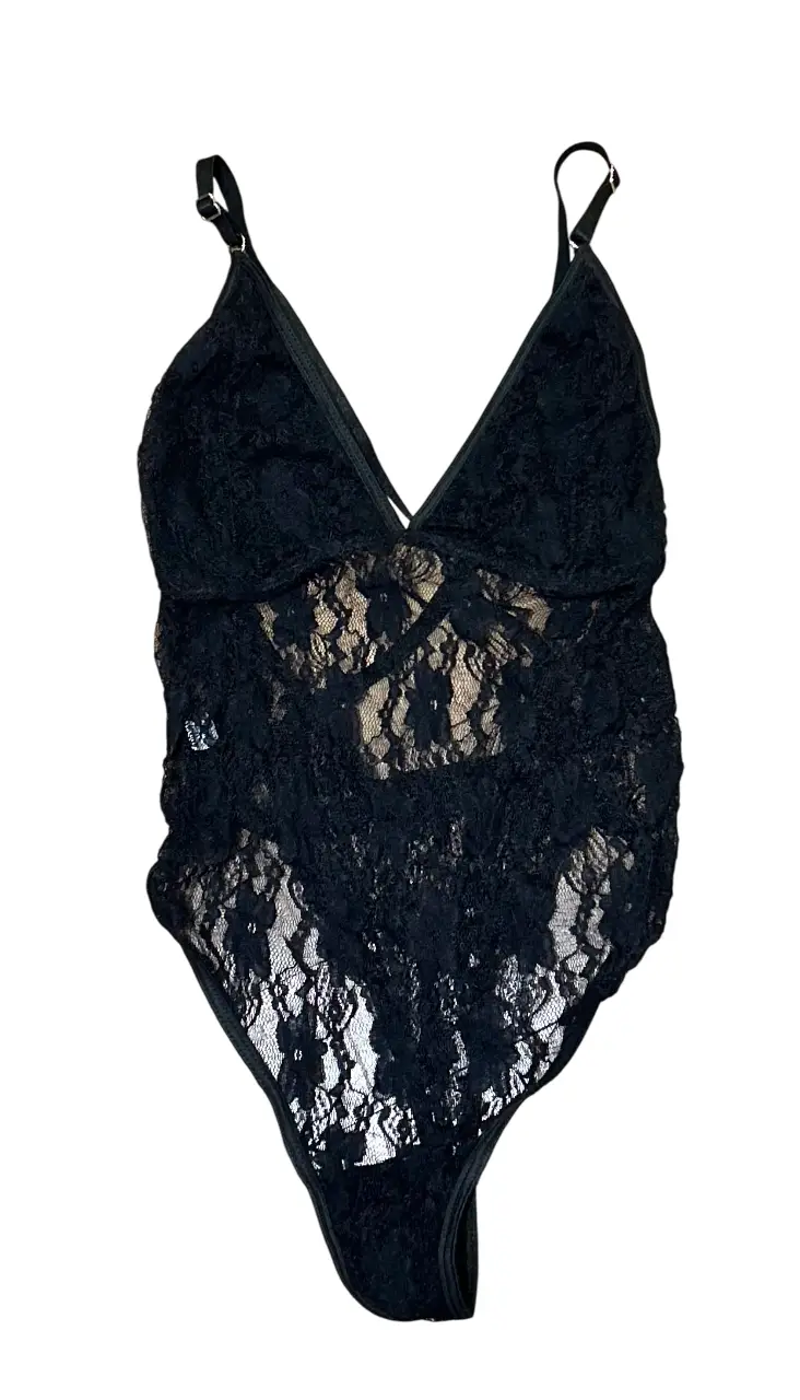 Body de encaje negro transparente frida íntima  - Talle 1  -  Nuevo sin uso! 
