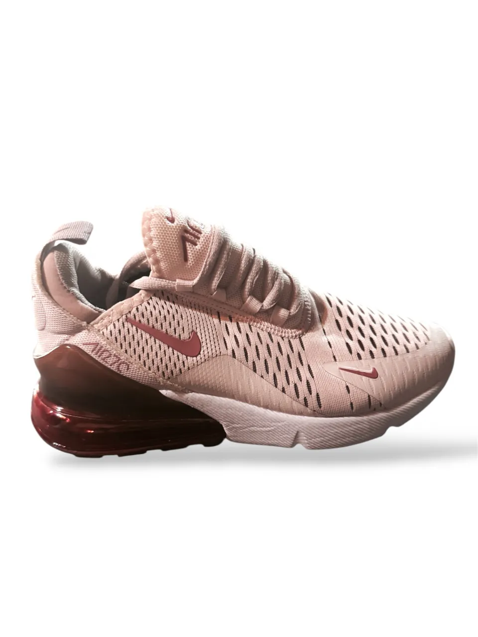 Zapatillas Nike Air Max 270 en color rosa pálido con detalles en bordó. nuevas sin estrenar 
Nike AH6789-601