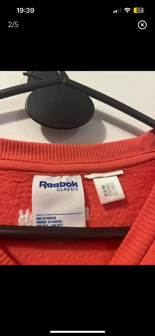 Buzo Reebok - Vista 2