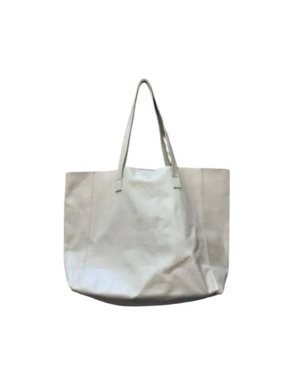 Bolso tote de cuero sintético en color crudo, ideal para llevar todo lo que necesitas con estilo. Perfecto para el día a día. largo: 33 cmancho: 45 cmprofundidad: 13 cm