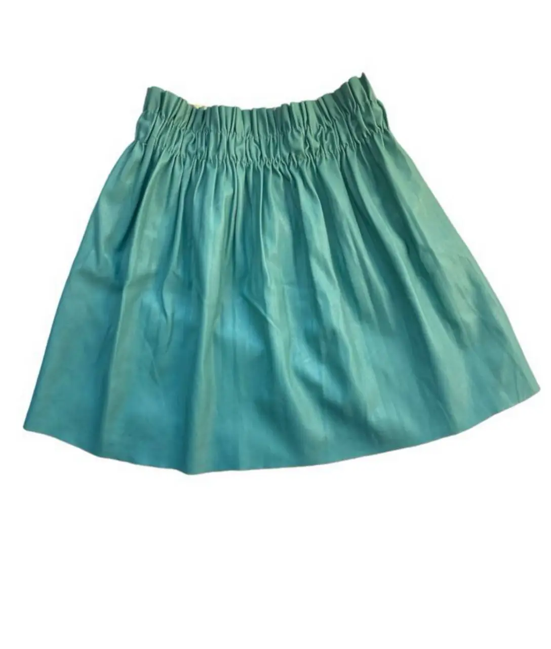 Pollera color aguamarina con cintura elastizada y fruncida. Ideal para un look fresco y cómodo.cintura 30-42 largo 42