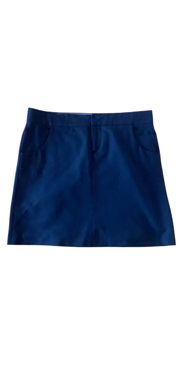 Minifalda de vestir de Zara Woman, talle 4 US, con bolsillos delanteros y cierre trasero. Ideal para un look elegante y versátil. cintura 38 cadera 46 largo 40